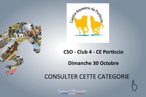CSO - Club 4 - Centre Equestre de Porticcio - 30/10/2022