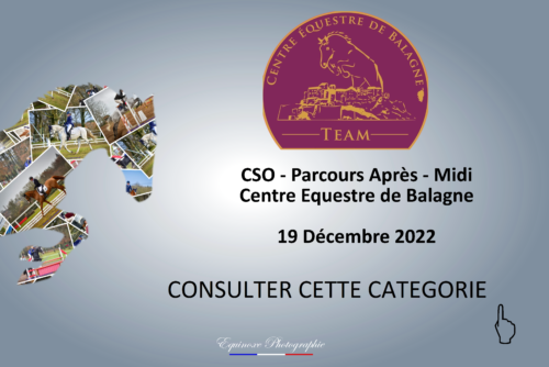 CSO - Parcours Après-Midi - Centre Equestre de Balagne - 19/12/2022