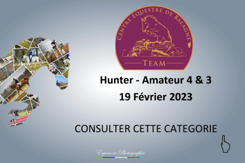 Hunter - Amateur 4 & 3 - Centre Equestre de Balagne - 19/02/2023