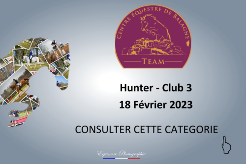 Hunter - Club 3 - Centre Equestre de Balagne - 18/02/2023