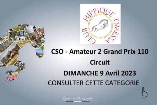 CSO - Amateur 2 Grand Prix 110 Circuit - Club Hippique d'Omessa - 09/04/2023