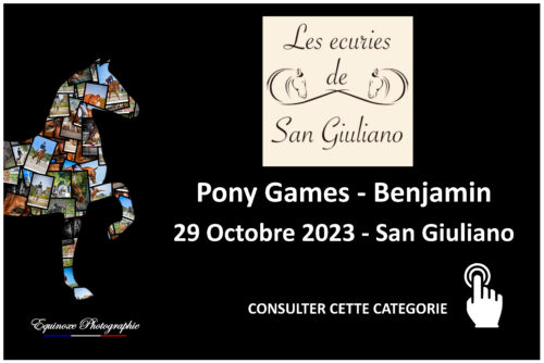Pony Games - Benjamin - Les Ecuries de San Guiliano - 29/10/2023